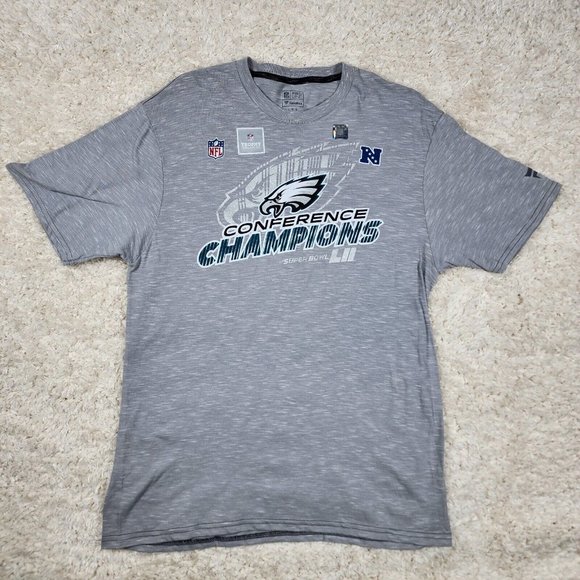 Fanatics Super Bowl T Shirt Mens Large Grey Conference Champions Graphic Tee - Picture 1 of 8
